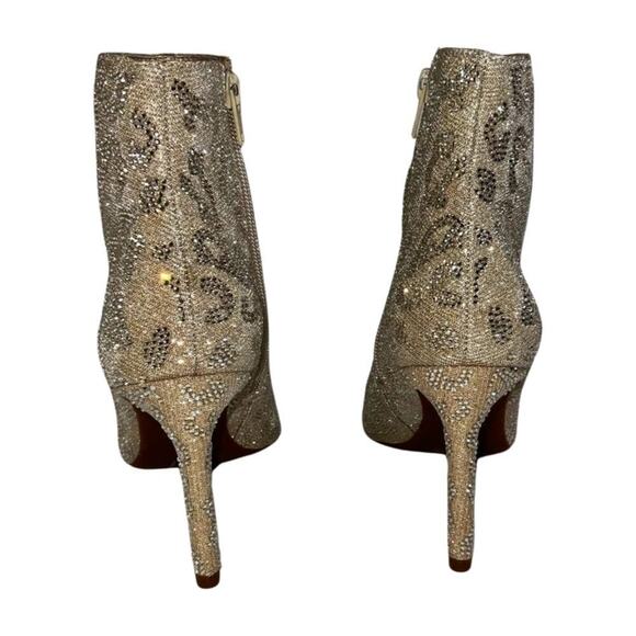 Gianni Bini Leopard Print Rhinestone Stiletto Booties Size 7M - Picture 5 of 6